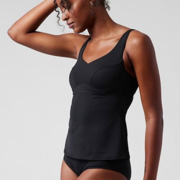 ATHLETA Bondi Bra Cup Swim Top Tankini, Black, Size 36B/C NWT $74 657719 - Picture 3 of 11
